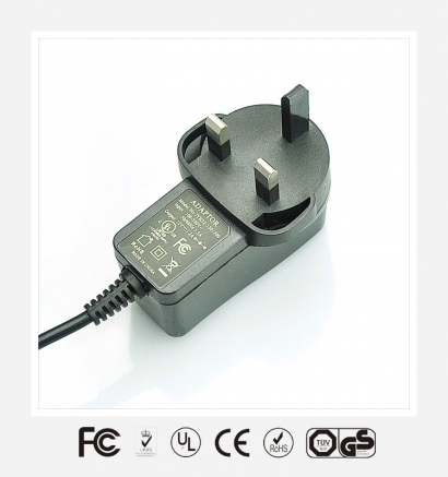 12V1A英規(guī)立式優(yōu)質電源適配器
